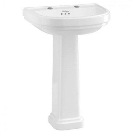 Burlington Riviera 650mm Basin with Full Pedestal 2TH Design