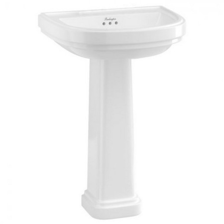 Burlington Riviera 650mm Basin with Full Pedestal