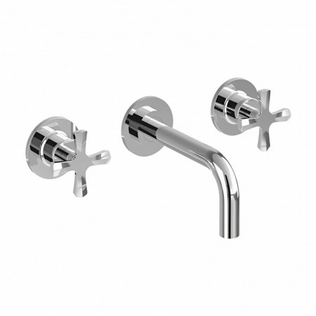 Burlington Riviera Chrome 3TH Wall Mounted Basin Mixer
