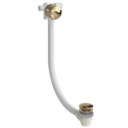 Burlington Riviera Gold Bath Filler with Click Clack Waste