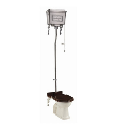 Burlington S Trap High Level WC with Dual Flush Aluminium Cistern