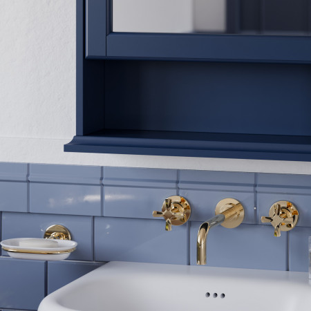 A1GOLD Burlington Soap Dish in Gold Bathroom Setting