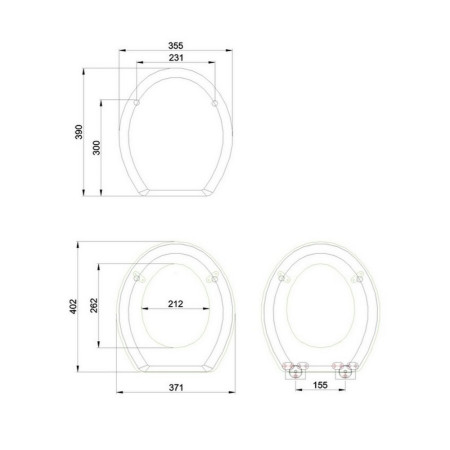 S48 Burlington Soft Close Toilet Seat in Matt Black (2)