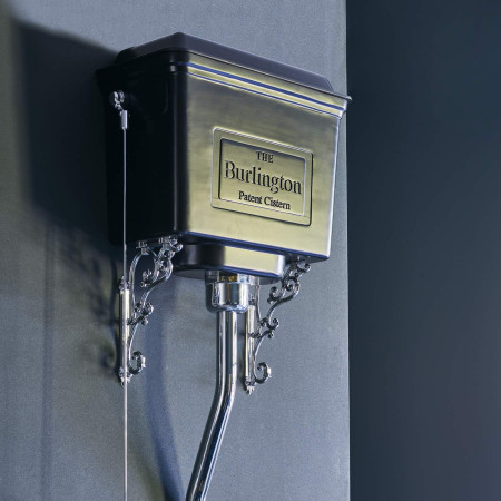 Burlington Standard High Level WC with Dual Flush Aluminium Cistern Lifestyle