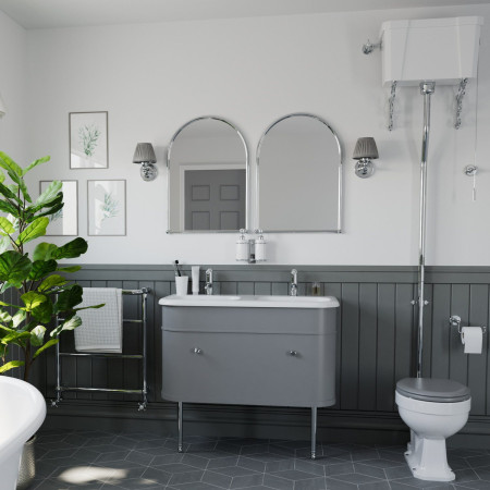 Burlington Standard High Level WC with Single Flush Ceramic Cistern Lifestyle