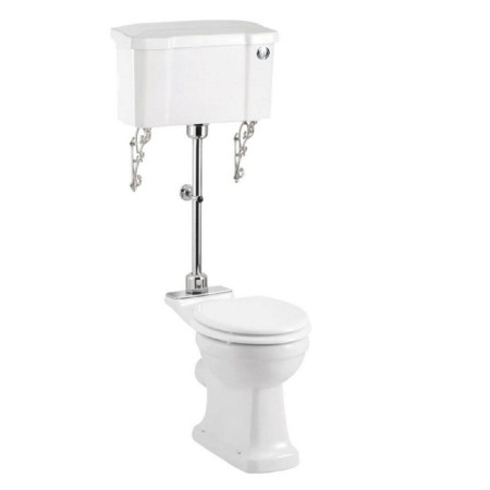 Burlington Standard Medium Level WC With 440 Push Button Cistern