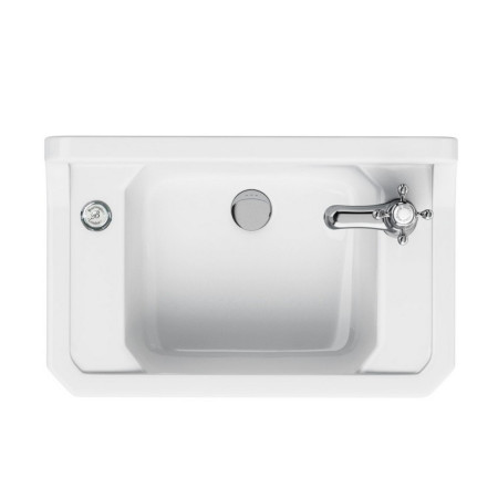 A49CHR Burlington Tap Hole Stopper in Chrome Installed on a Basin