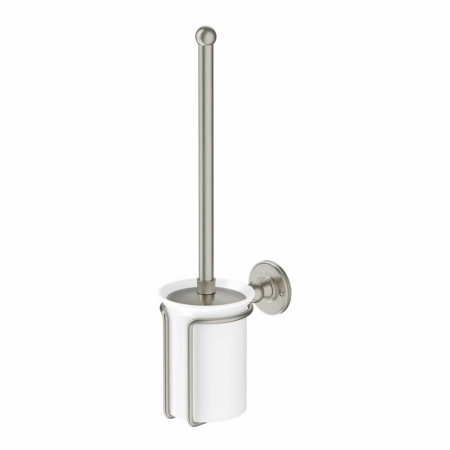 Burlington Toilet Brush and Holder in Brushed Nickel