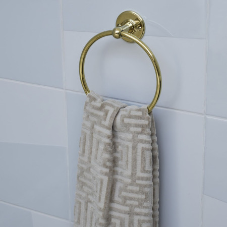 A3GOLD Burlington Towel Ring in Gold Lifestyle