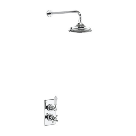 TF1S Burlington Trent Thermostatic Concealed Shower Valve with Fixed Arm and 12 Inch Rose