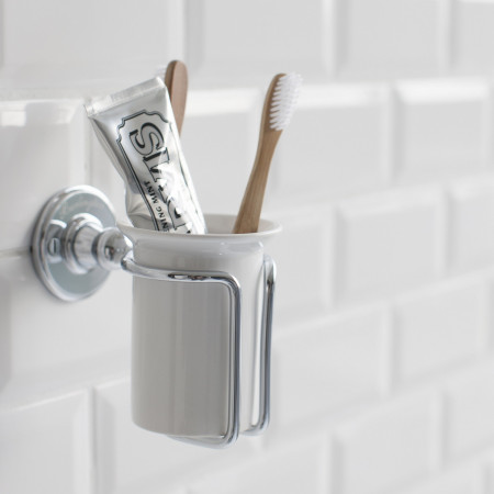 A2CHR Burlington Tumbler Holder in Chrome Lifestyle