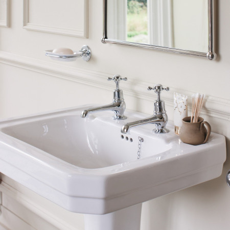 Burlington Victorian 560mm Basin and Standard Pedestal 2TH Design