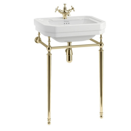 Burlington Victorian 610mm Basin and Gold Washstand