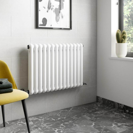 HSA004 ​Hudson Reed Salvia Double Panel Radiator 635 x 863mm White Lifestyle