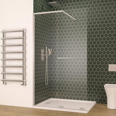 49.7005 Corniche 2000 Chrome 1400mm Left Hand Sliding Wetroom Panel