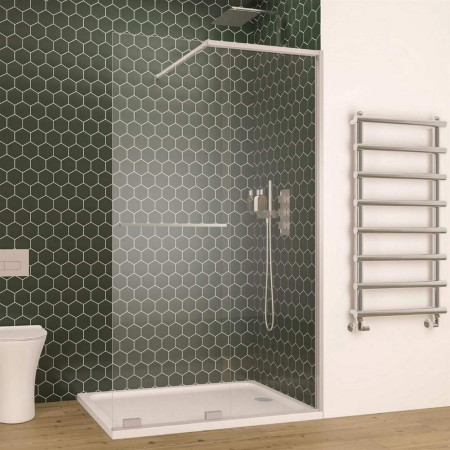 Corniche 2000 Chrome 1400mm Right Hand Sliding Wetroom Panel