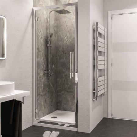 Corniche 2000 Chrome 760mm Hinged Shower Door