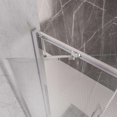 49.7024 Corniche 2000 Chrome 800mm Infold Shower Door Hinge Close Up