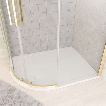 Corsair 1100mm x 800mm Left Hand Offset Quadrant Shower Tray