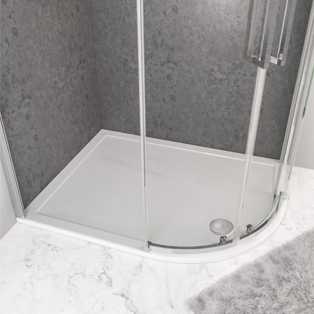 159.2304 Corsair 1200mm x 800mm Right Hand Offset Quadrant Anti Slip Shower Tray Lifestyle