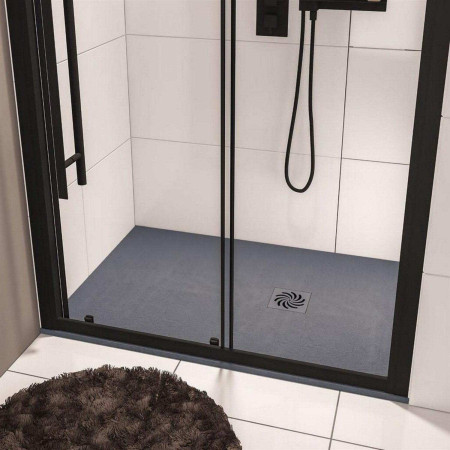 159.3038 Crossland 1600mm x 700mm Grey Slate Rectangular Shower Tray Lifestyle