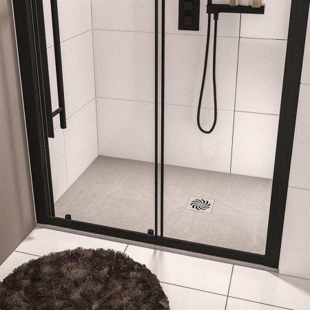 159.3209 Crossland 1400mm x 900mm Light Grey Slate Rectangular Shower Tray Lifestyle