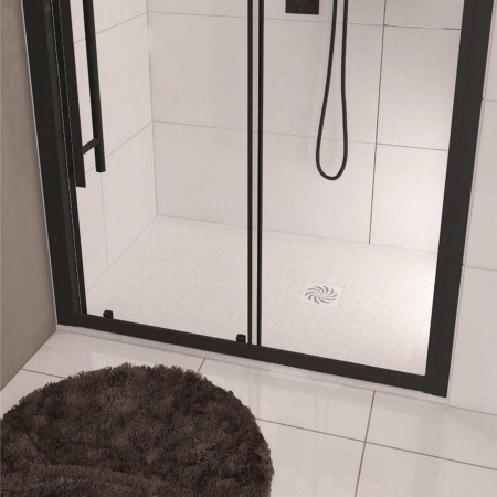 159.3053 Crossland 1700mm x 800mm White Slate Rectangular Shower Tray Lifestyle