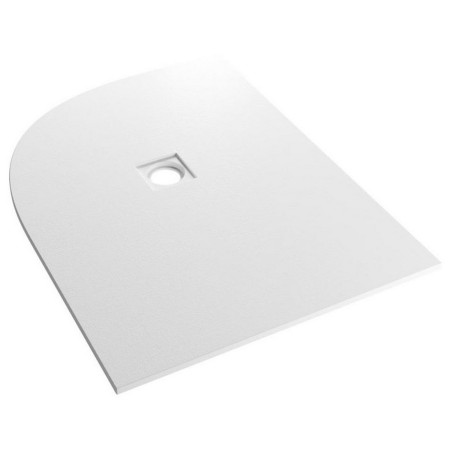Crossland 1200mm x 900mm White Slate Left Hand Offset Quadrant Shower Tray