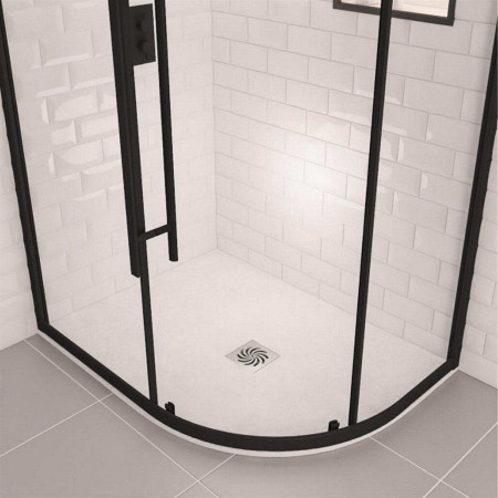 159.3069 Crossland 1200mm x 900mm White Slate Right Hand Offset Quadrant Shower Tray Lifestyle