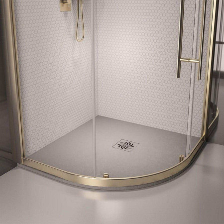 159.3224 Crossland 800mm x 800mm Light Grey Slate Quadrant Shower Tray Lifestyle