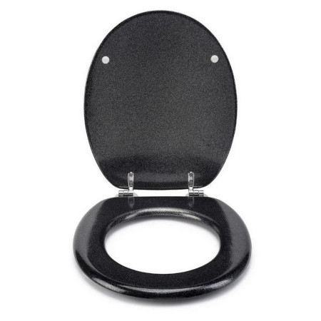 WL601821H Croydex Flexi-Fix Black Quartz Toilet Seat (2)
