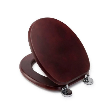 WL602252H Croydex Flexi-Fix Davos Mahogany Pine Toilet Seat (4)