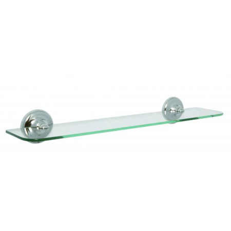 Croydex Flexi-Fix Grosvenor Chrome Glass Shelf