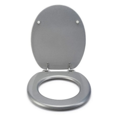 WL601840H Croydex Flexi-Fix Silver Quartz Toilet Seat (2)