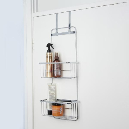 Croydex Hook Over Door Double Storage Basket Lifestyle