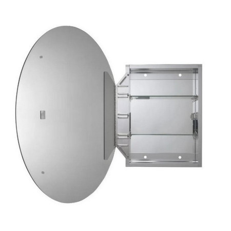 WC101569 Croydex Orwell Single Door Oval Cabinet with Door Open