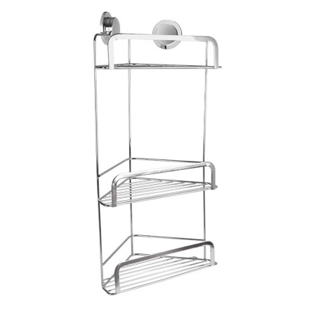 Croydex Stick 'N' Lock Three Tier Corner Basket