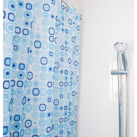 Croydex Textile Shower Curtain - Geo Mosaic