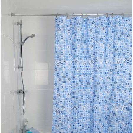 Croydex Textile Shower Curtain - Geo Mosaic