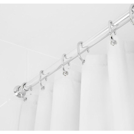 Croydex Textile Shower Curtain - Plain White