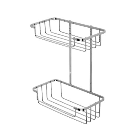 QM260541 Croydex Two Tier Wire Cosmetic Basket