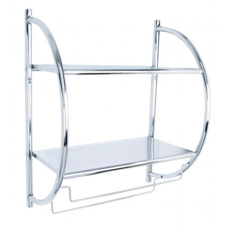 Croydex Wall Mounted Curved Shelfing Unit & Towel Rack