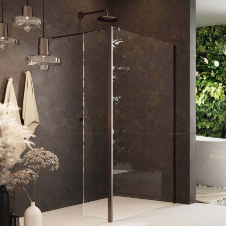 Scudo Dawn Minos 760mm Bronze Frameless Wetroom Panel With Profile Pack