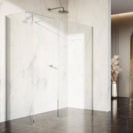 Scudo Dawn Minos 1000mm Chrome Frameless Wetroom Panel Inc Profile Pack