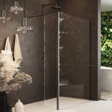 Scudo Dawn Minos 600mm Gunmetal Frameless Wetroom Panel With Profile Pack