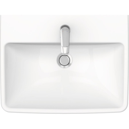23756000002 Duravit No 1 600mm Wall Mounted 1TH Basin Top View