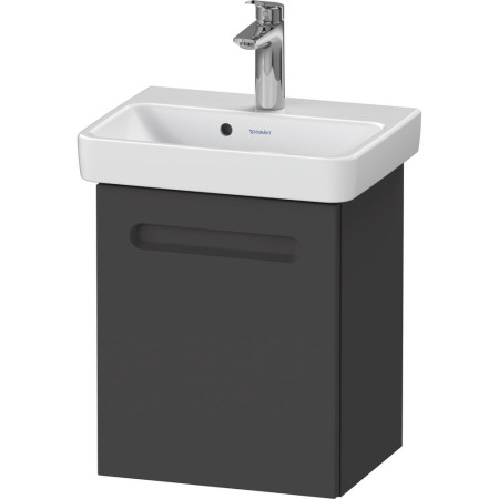 Duravit No 1 Matt Graphite 390mm Wall Hung Left Handed Vanity Unit and Basin