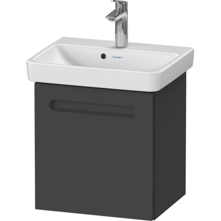 Duravit No 1 Matt Graphite 440mm Wall Hung Left Handed Vanity Unit and Basin