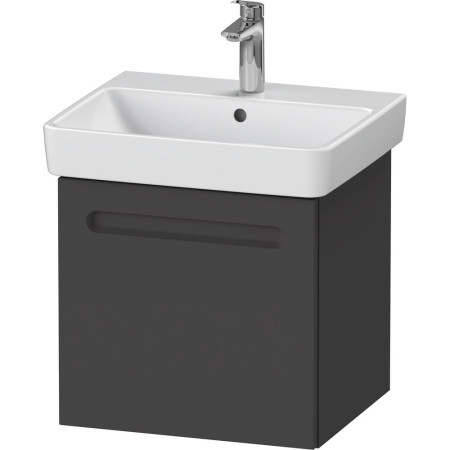 Duravit No 1 Matt Graphite 490mm Wall Hung Vanity Unit and Basin