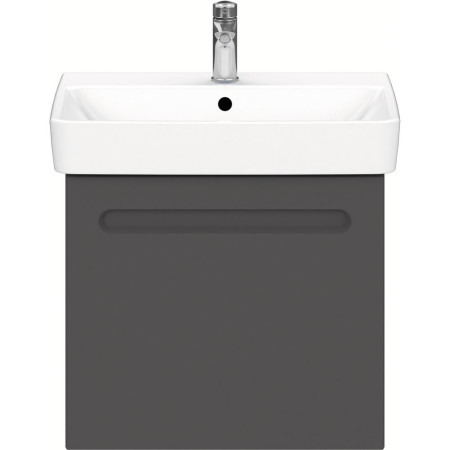 N14281049490000/23756000002 Duravit No 1 Matt Graphite 540mm Wall Hung Vanity Unit and Basin Front View